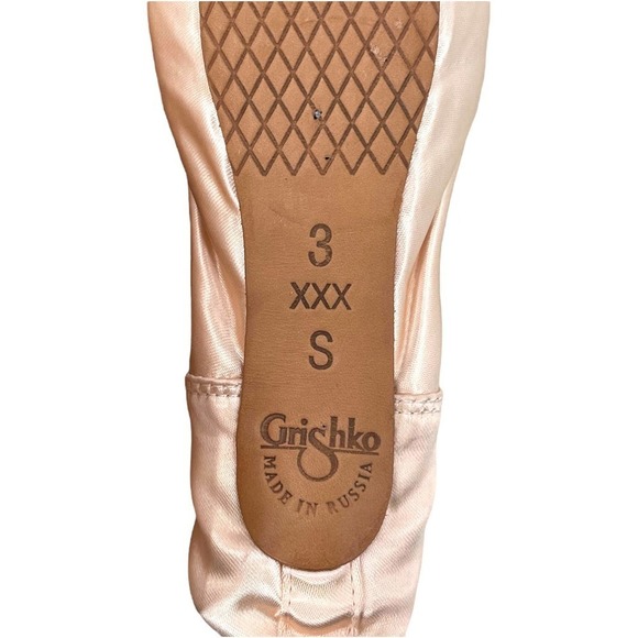 Grishko Ulanova I European Pink Soft Shank Ballet Pointe Shoes Size 3.0 3X SS - Picture 11 of 11